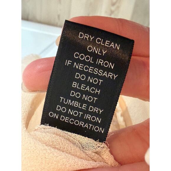 All Saints Women's Medium Beige Round Neck Top Restrain Beaded Hand Embellished - Picture 13 of 13